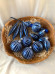 Vánoční paprsky - tmavě modrá - olivy 6ks